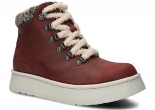 Trzewik damski 283 bordo crazy skórzany N-2830-YULO-18CR-4