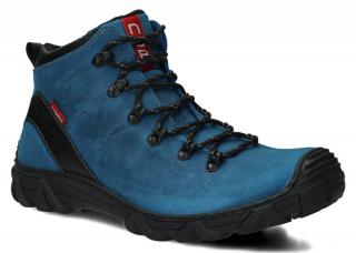 Trzewik trekkingowy męski NAGABA 403 kobalt crazy skórzany N-4030-EREL-41CR