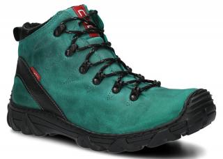 Trzewik trekkingowy męski NAGABA 403 szmaragdowy crazy skórzany N-4030-EREL-39CR