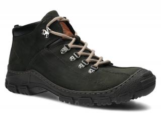 Trzewik trekkingowy męski NAGABA 456 khaki crazy skórzany N-4560-HOCZ-29CR