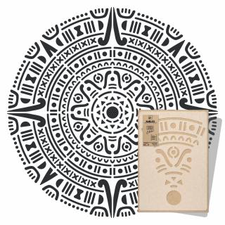 szablon malarski wielokrotny // MANDALA AZTECA - XXL (średnica 219 cm)