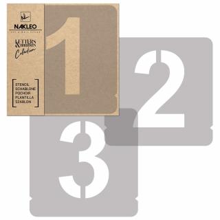 szablony malarskie // CYFRY i ZNAKI // 7 cm // MODERN SANS // Zestaw 12 szt.