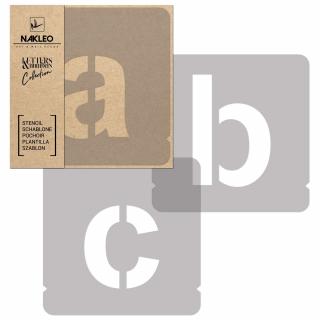 szablony malarskie // LITERY i CYFRY //  10 cm // MODERN SANS Małe // Zestaw 42 szt.