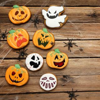 Zestaw szablonów do dekoracji ciasteczek Halloween #1 - 9x9cm