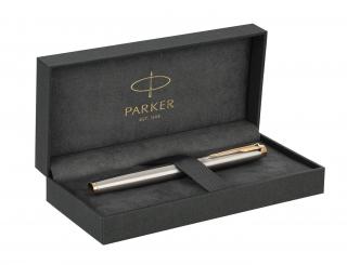 Pióro wieczne Parker IM Brushed Metal Stalowe GT box Premium + tłoczek