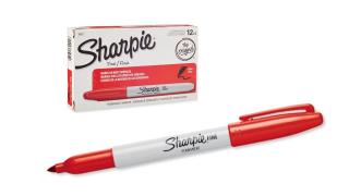 Sharpie Fine Czerwony Permanentny Marker opak 12szt.