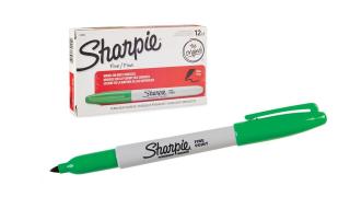 Sharpie Fine Zielony Permanentny Marker opak 12szt.