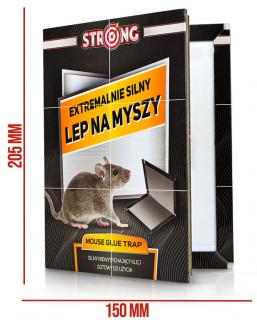 Lep na myszy STRONG składana pułapka lepowa z mocnym klejem i atraktantem orzechowym