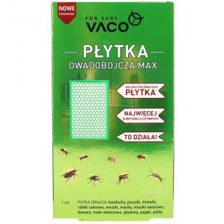 Płytka owadobójcza mrówki, karaluchy, muchy, mole, pluskwy, pchły, rybiki VACO MAX ZIELONA