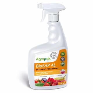 Środek na mszyce, przędziorki, mączliki, miseczniki. Naturalny preparat do roślin ozdobnych, owoców i warzyw deterrent pokarmowy BIOSAP AL AGROPAK 750...