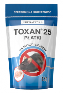 TOXAN Płatki Toxan 25 na myszy szczury gryzonie 150g