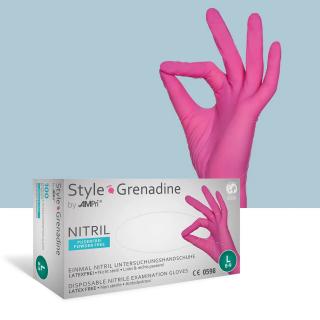 Ampri Style Grenadine rękawice jednorazowe nitrylowe box 100 sztuk, rozm M