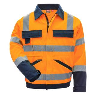 Bluza robocza odblaskowa Nitras Motion Tex Viz 7573, kolor neonowy pomarańczowy/granatowy