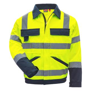 Bluza robocza odblaskowa Nitras Motion Tex Viz 7573, kolor neonowy żółty/granatowy