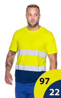 Koszulka Hi-Vis, Promostars 77250, żółty-granat, rozm.XL