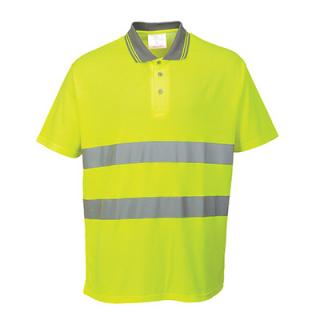 Koszulka ostrzegawcza polo Portwest Cotton Comfort S171, kolor żółty