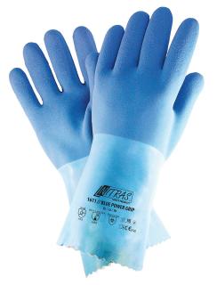 Rękawice chemoodporne Nitras 1611 Blue Power Grip, opak. 12 par