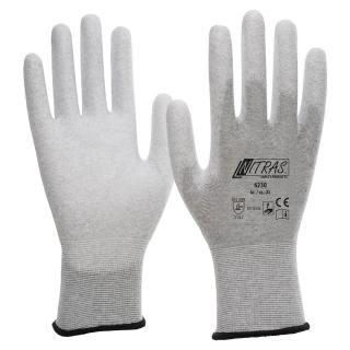 Rękawice ochronne antystatyczne ESD Nitras 6230 - 12 par