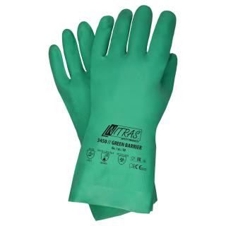 Rękawice ochronne chemiczne Nitras Green Barrier 3450 opakowanie 12 par