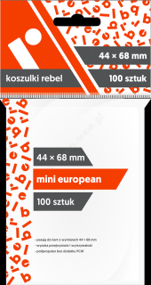 KOSZULKI NA KARTY Rebel 44 x 68 mm Mini European 100 szt