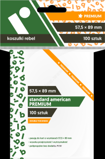 KOSZULKI NA KARTY Rebel 57,5 x 89 mm Standard American Premium 100 szt