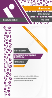 KOSZULKI NA KARTY Rebel 59 x 92 mm Standard European Premium 100 szt