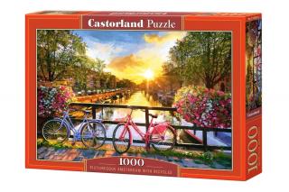 PUZZLE CASTOR 1000 el. Picturesque  Amsterdam with Bicycles