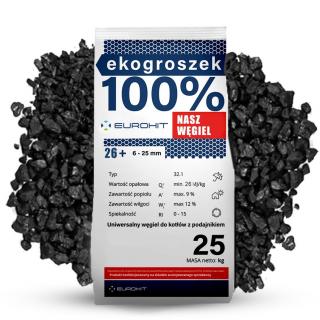 Ekogroszek paleta 750 kg węgiel workowany (30 worków x 25 kg)