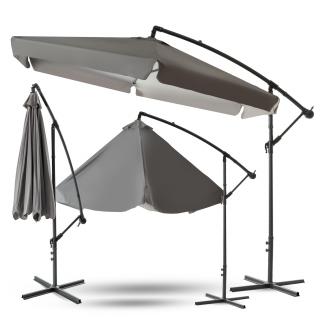 Parasol ogrodowy WERONA składany 3.5 m DUŻY szary