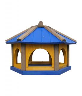 Karmnik dla Ptaków Drewniany Niebieski KL501