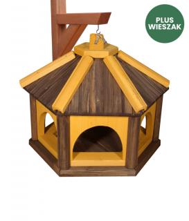 Karmnik dla Ptaków Drewniany z Wieszakiem W4