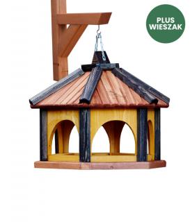 Karmnik dla Ptaków Drewniany z Wieszakiem W5