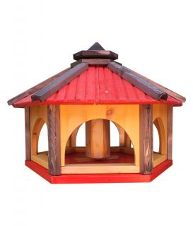 Karmnik dla Ptaków Drewniany z Wsypem Różne Kolory KW61