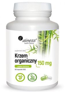 Aliness Krzem organiczny z pędów bambusa 150mg VEGE caps - 100 kaps.