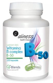 Aliness Witamina B complex B-50 VEGE caps - 100 kaps.