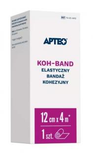 APTEO Koh-Band Elastyczny bandaż kohezyjny do podtrzymywania opatrunków 12cm x 4m 1szt.