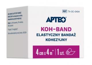 APTEO Koh-Band Elastyczny bandaż kohezyjny do podtrzymywania opatrunków 4cm x 4m 1szt.