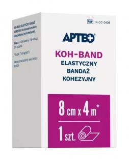 APTEO Koh-Band Elastyczny bandaż kohezyjny do podtrzymywania opatrunków 8cm x 4m 1szt.