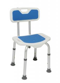 BLUE - taboret do wanny z oparciem