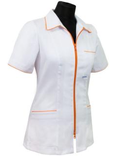 Bluza medyczna klasyczna - damska z dodatkami (wypustka / lamówka) 001+