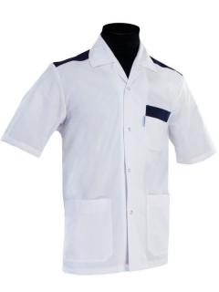 Bluza medyczna męska z karczkiem koszulowym 026M+