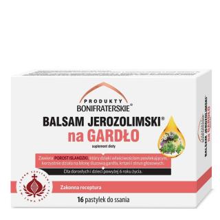 Bonifratrzy - Balsam Jerozolimski® na gardło - pastylki do ssania - 16 past.