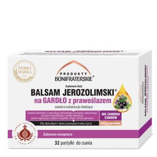 Bonifratrzy - Balsam Jerozolimski® na gardło z prawoślazem - pastylki do ssania - 32 past.