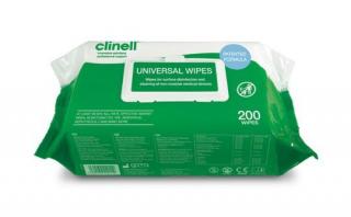 Clinell - Uniwersalne chusteczki do dezynfekcji powierzchni 200szt.