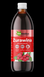EkaMedica EKA Żurawina NFC Sok z Żurawiny bez konserwantów - 500ml