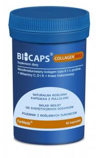 FORMEDS BICAPS COLLAGEN MAX kolagen typu II i kwas hialuronowy - 60 kaps.