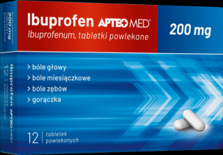 Ibuprofen  APTEO MED 200 mg przeciwbólowy i przeciwgorączkowy 12 tabl.