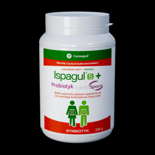 ISPAGUL S  + Probiotyk - nasiona i łupina babki jajowatej 200g
