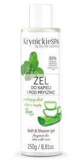 Krynickie SPA - Odświeżający żel do mycia do kapieli i pod prysznic Aloes z Miętą 250ml