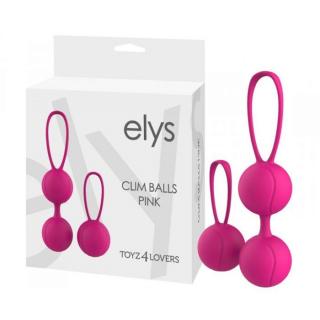 Kulki do ćwiczenia mięśni Kegla ELYS Clim Balls Pink - zestaw - różowe